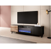 Tv komoda RANDOM RTV-K RTV 180 cm s krbem, dub wotan/černý