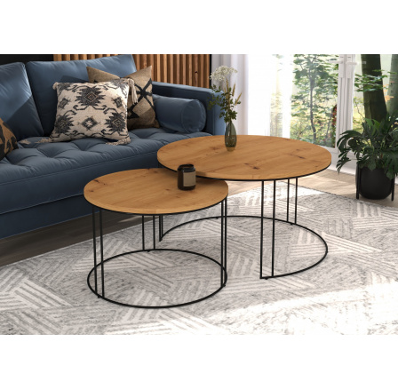 Konferenční stolek 2v1 ETTA Černý+Artisan