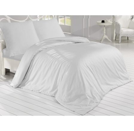 Saténový povlak na relaxační polštář světle šedý 45x120