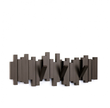 Věšák s 5 držáky, káva, STICKS Věšák s 5 držáky, káva, STICKS
