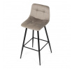 Barová židle, hnědá, látka,AUB-X7015 CAP2