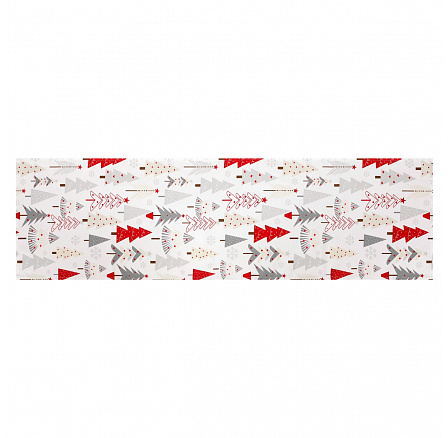 Běhoun - barevné vánoční stromky, 100% polyester, 40 x 150 cm Běhoun - barevné vánoční stromky, 100% polyester, 40 x 150 cm