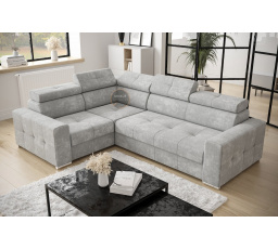 Rohová sedací souprava s funkcí spaní MARGO II 270X197 - šedá , levá
