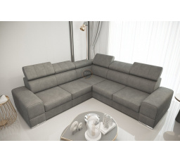 Rohová sedací souprava ROYAL MAX 286×286 - šedá , levá