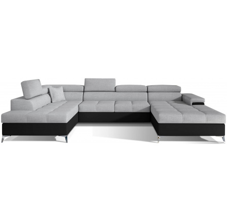 Rohová sedací souprava ve tvaru U EDUARDO, Sawana 21/ soft 11 levá