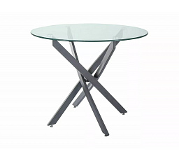 Jídelní stůl AGIS, Transparent/Černý mat