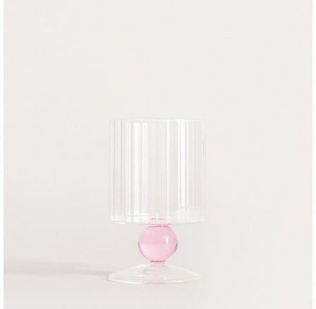 Sklenička FINOM s růžovou kuličkou 0,22 l 763182