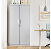 Komoda 80x40x180cm, kov, bílá, AUS-E1115 GREY