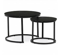 Konferenční stolek 70x70x51cm, mdf, mramor, CT-X7122 BK