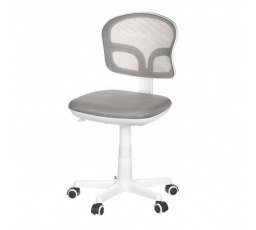 Dětská židle, výškově nastavitelná, šedá síťovina, KA-C801 GREY