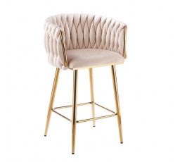 Barová židle H7-FX (G), Béžová / Zlatá