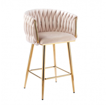 Barová židle H7-FX (G), Béžová / Zlatá