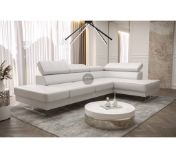Rohová sedací souprava EMPORIO MINI 300x180 - pravá, Eko kůže bílá