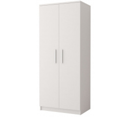 Šatní skříň 2D OMEGA I - 06, Bílá/Bílá
