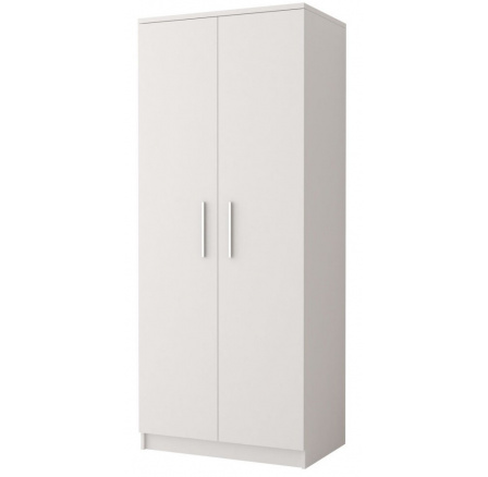 Šatní skříň 2D OMEGA I - 06, Bílá/Bílá