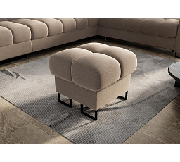 Taburet ASPEN 55x55 cm, potah: G04, nožky: černé