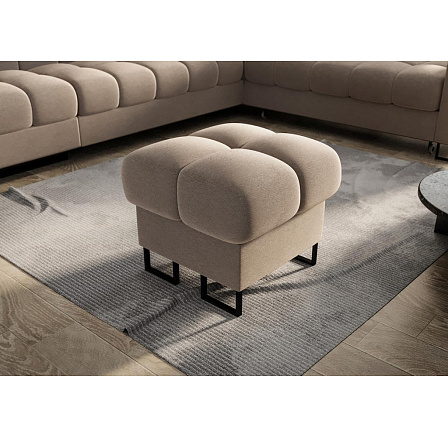 Taburet ASPEN 55x55 cm, potah: G04, nožky: černé Taburet ASPEN 55x55 cm, potah: G04, nožky: černé