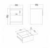 Noční stolek SIMPLICITY 238, Bílý lesk
