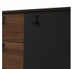 Komoda RAIN 1d2s, Černý mat/Ořech