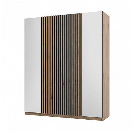 Skříň Keny XIV - dub evoke/černá