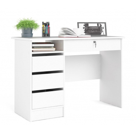 Psací stůl FELIX 519,  Bílý, (Fuction plus 70519-4949)