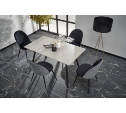 Jídelní stůl BALROG 2, světle šedá/černá