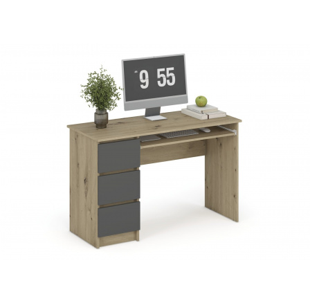 Psací stůl CINO, Dub Artisan/Grafit