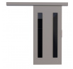 Posuvné dveře na stěnu HERS 76 Gray+Black Lacobel