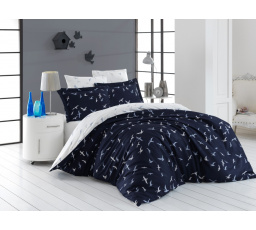 Prodloužené povlečení Satén 140x220, 70x90cm Liberta blue