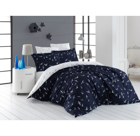 Prodloužené povlečení Satén 140x220, 70x90cm Liberta blue