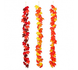 Javor - girlanda z umělého listí, mix 3 barev, cena za 1 ks