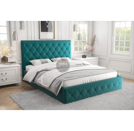 Postel ROMA - 180x200, Dřevěná, tyrkysová Postel ROMA - 180x200, Dřevěná, tyrkysová
