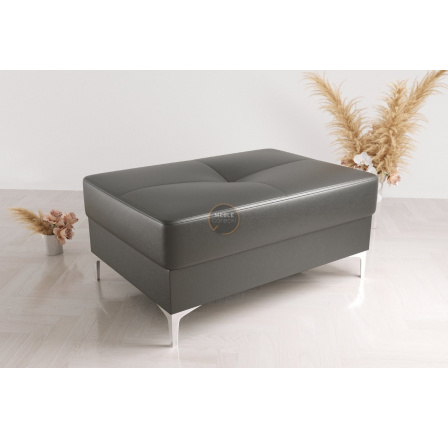 Taburet ORION TOSCANIA 100x55 cm přírodní kůže - Šedá kůže Taburet ORION TOSCANIA 100x55 cm přírodní kůže - Šedá kůže