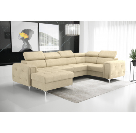 Rohová sedací souprava ORION MAX III s funkcí spaní 165x320x185 cm béžová ST06 - rychlé dodání