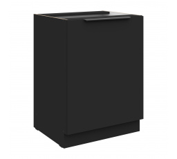 Dolní skřínka SIENA - 60 D 1F BB, Černá mat/Černá mat