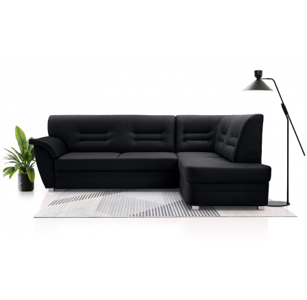 Rohová sedací souprava P Dornia černá Rohová sedací souprava P Dornia černá