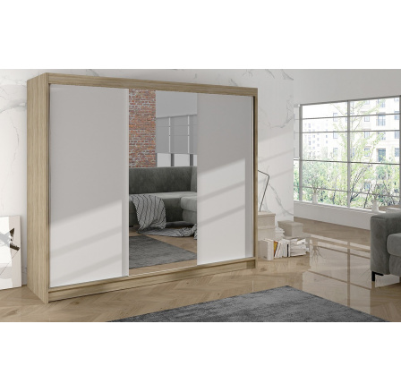 Skříň Debora I 200 - dub sonoma/bílá