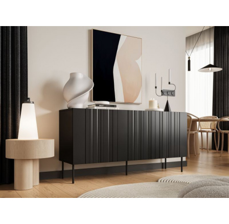 ISLA komoda 150 černý mat (1 ks)=2 str. )