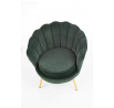 Křeslo AMORINITO, tmavě zelená/zlatá