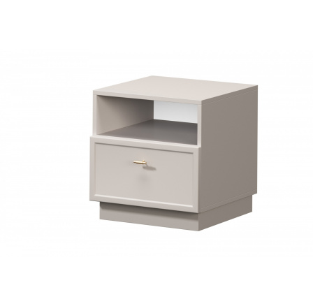 LORINI NOČNÍ STOLEK 45 1SZ - kašmír / zlatá T-lišta / sokl