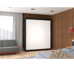 Posuvná skříň LINCOLN 180 Černá+Bílá