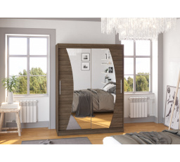 Posuvná skříň se zrcadlem MODESTO 150 Choco+Choco