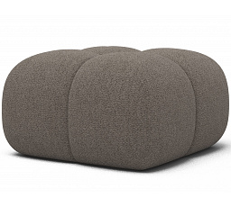Čalouněný puf Covio, hnědý buklé Royal 20 85x52