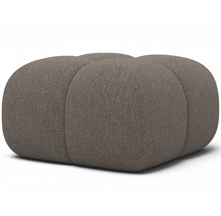 Čalouněný puf Covio, hnědý buklé Royal 20 85x52