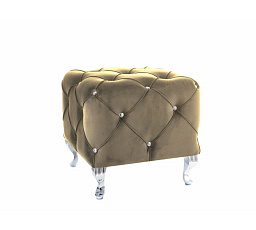 Taburet HESTIA K , béžový BLUVEL 28/stříbrná