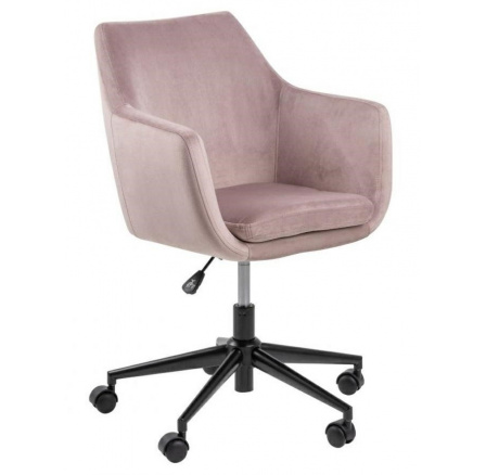 Kancelářská židle na kolečkách Nora VIC růžová