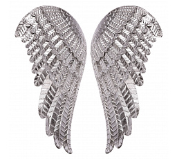 Křídla andělská  - kovová, stříbrná, cena za pár