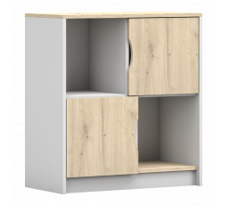 Komoda - JOY I 01, Bílá/Dub Artisan