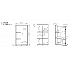 Komoda AVO 08, svetlá Sonoma / antracit