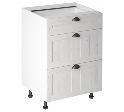 Kuchyňská dolní skřínka PROWANSJA D60S3, Bílá/Borovice Andersen